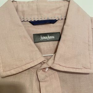 Linen short sleeve dress shirt